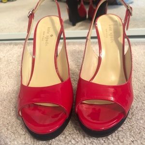Red Kate Spade pumps